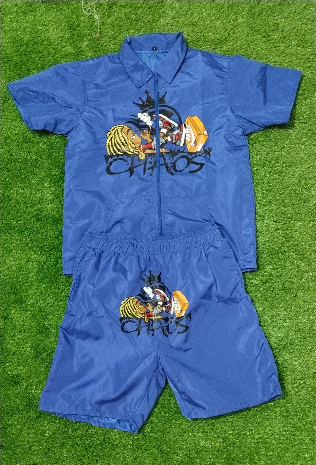 Inferno Drip Zip-Up Shorts Set